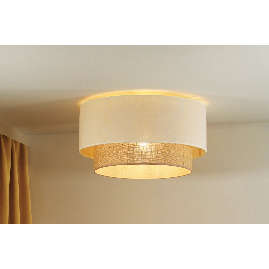 Duolla - Потолочный светильник BOHO 1xE27/15W/230V диаметр 45 см бежевый/коричневый