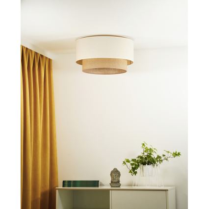 Duolla - Потолочный светильник BOHO 1xE27/15W/230V диаметр 45 см бежевый/коричневый