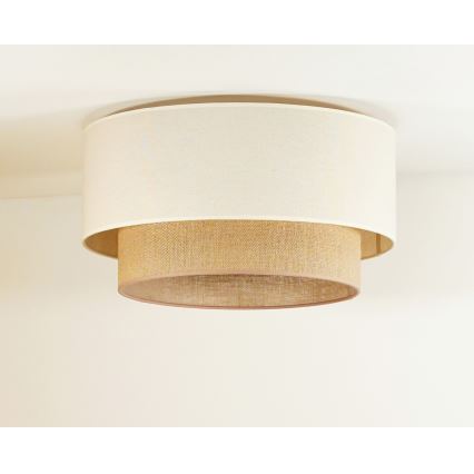 Duolla - Потолочный светильник BOHO 1xE27/15W/230V диаметр 45 см бежевый/коричневый