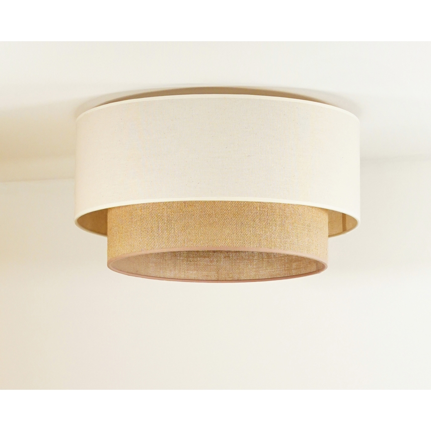 Duolla - Потолочный светильник BOHO 1xE27/15W/230V диаметр 45 см бежевый/коричневый