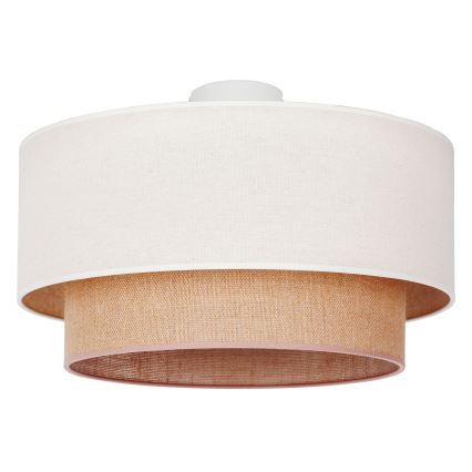 Duolla - Потолочный светильник BOHO 1xE27/15W/230V диаметр 45 см бежевый/коричневый