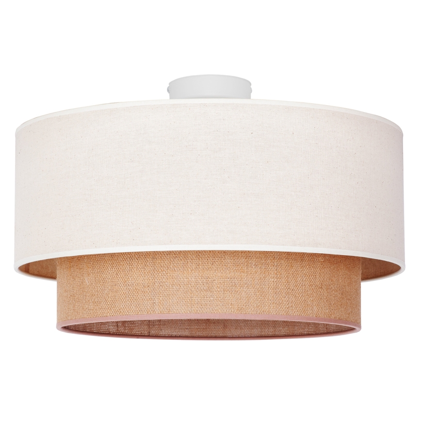 Duolla - Потолочный светильник BOHO 1xE27/15W/230V диаметр 45 см бежевый/коричневый