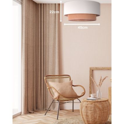 Duolla - Потолочный светильник BOHO 1xE27/15W/230V диаметр 45 см бежевый/коричневый
