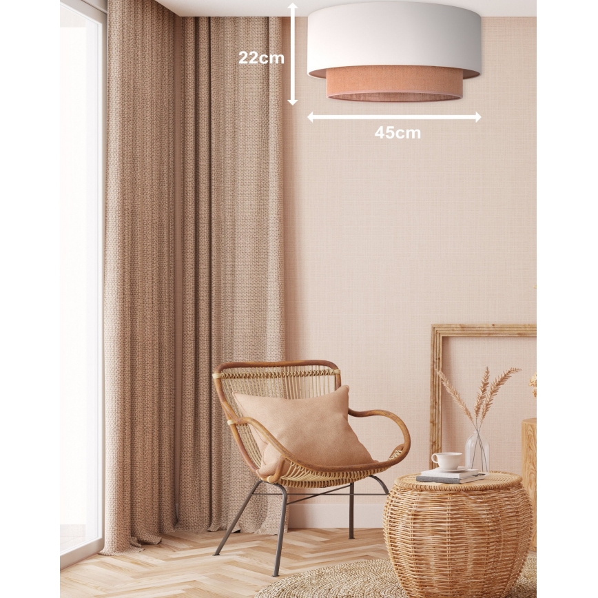 Duolla - Потолочный светильник BOHO 1xE27/15W/230V диаметр 45 см бежевый/коричневый