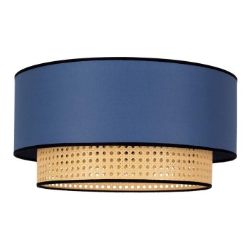 Duolla - Потолочный светильник BOHO 1xE27/15W/230V диаметр 45 см синий/ротанг