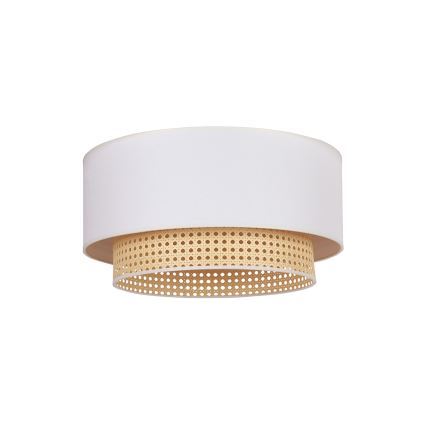 Duolla - Потолочный светильник BOHO 1xE27/15W/230V диаметр 45 см кремовый/ротанг