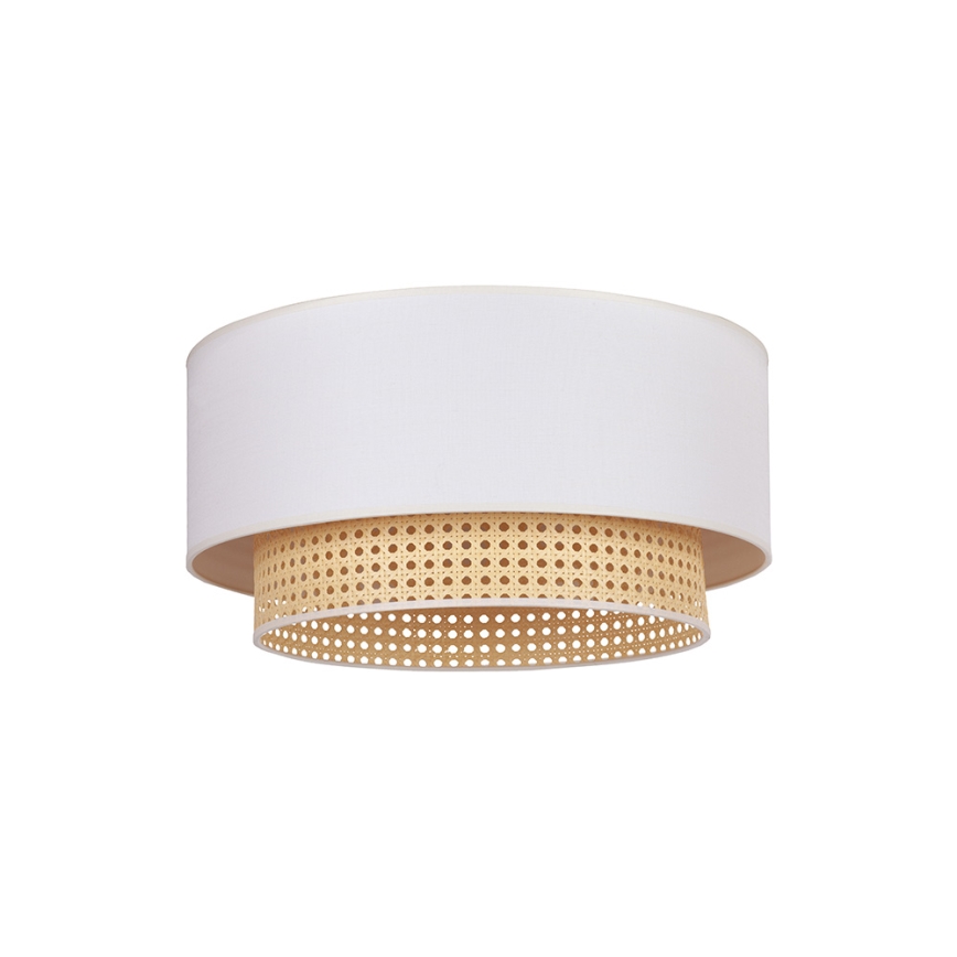 Duolla - Потолочный светильник BOHO 1xE27/15W/230V диаметр 45 см кремовый/ротанг
