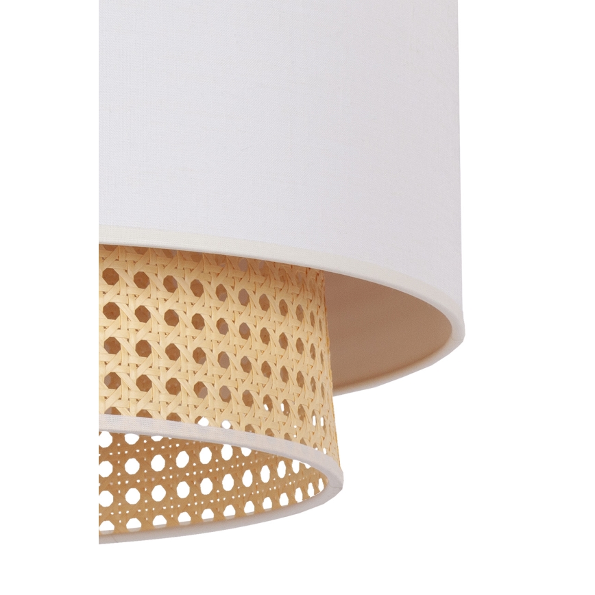 Duolla - Потолочный светильник BOHO 1xE27/15W/230V диаметр 45 см кремовый/ротанг