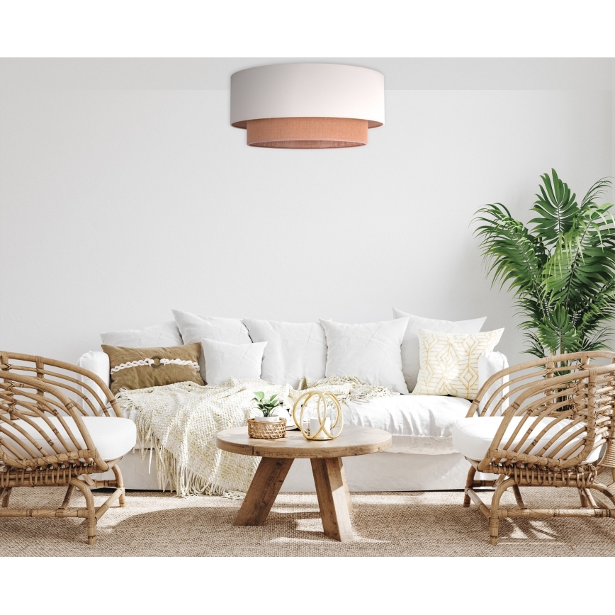 Duolla - Потолочный светильник BOHO 3xE27/15W/230V диаметр 60 см бежевый/коричневый
