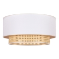 Duolla - Потолочный светильник BOHO 3xE27/15W/230V диаметр 60 см кремовый/ротанг