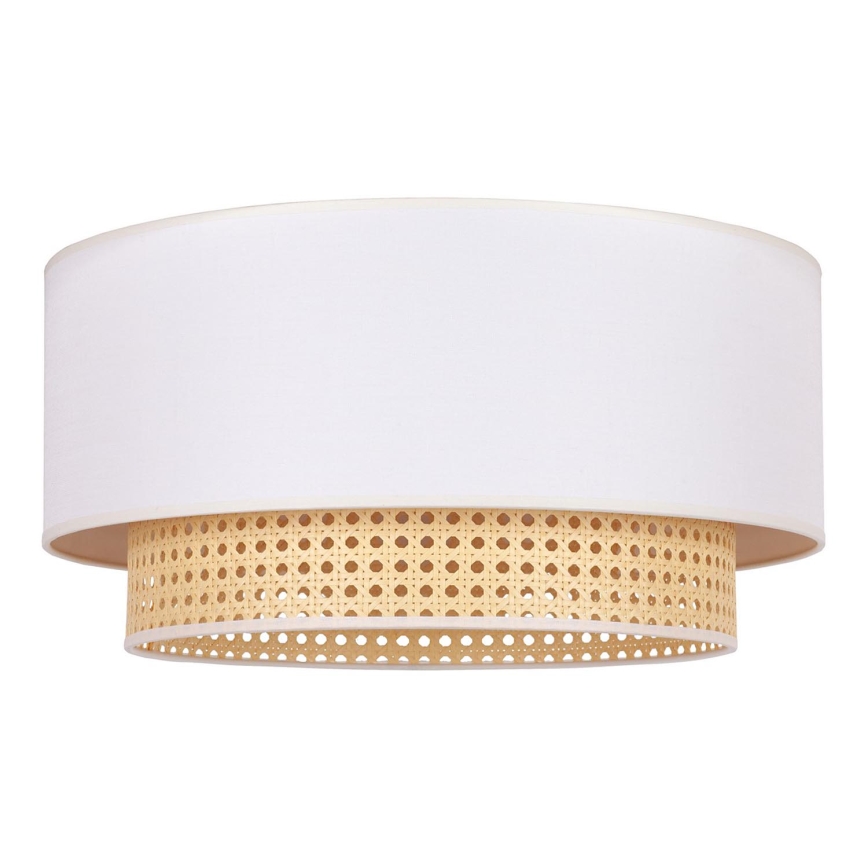 Duolla - Потолочный светильник BOHO 3xE27/15W/230V диаметр 60 см кремовый/ротанг