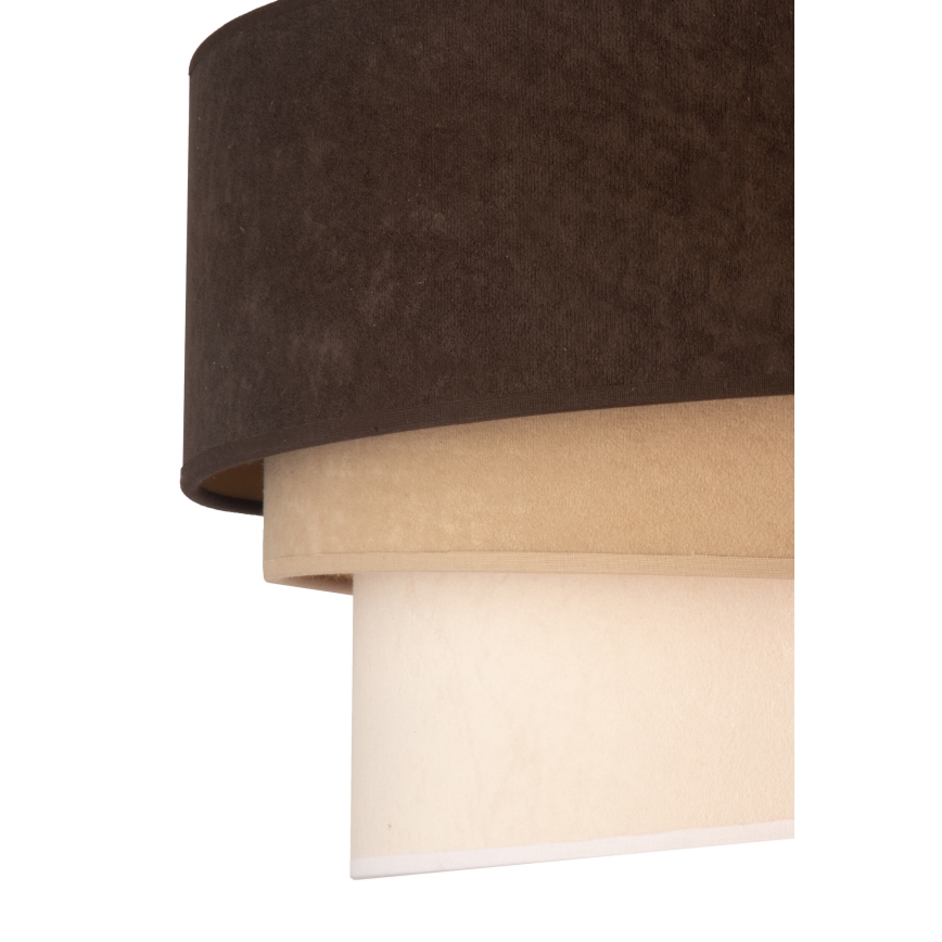 Duolla - Потолочный светильник DEVON 1xE27/40W/230V диаметр 45 см коричневый/бежевый
