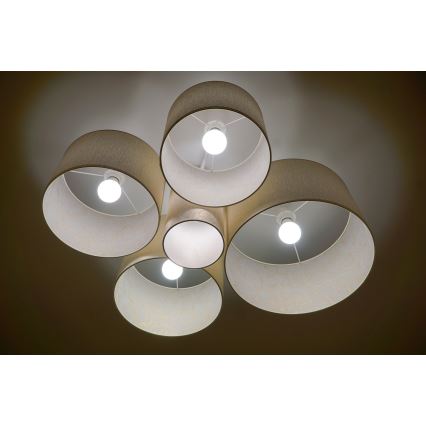 Duolla - Потолочный светильник ROLLER PENTO 5xE27/60W/230V золотистый