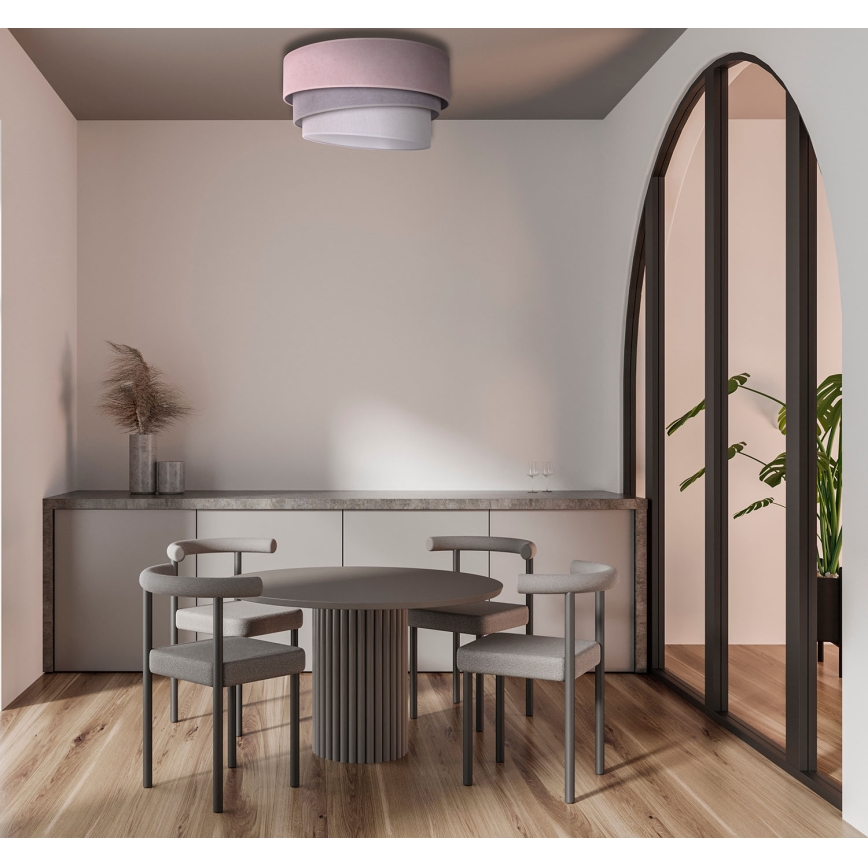 Duolla - Потолочный светильник TRIO 1xE27/15W/230V диаметр 45 см розовый/серый/белый
