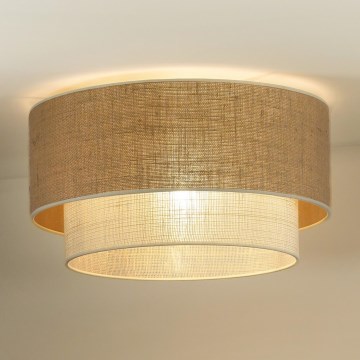 Duolla - Потолочный светильник YUTE BOHO 1xE27/15W/230V диаметр 45 см коричневый/кремовый