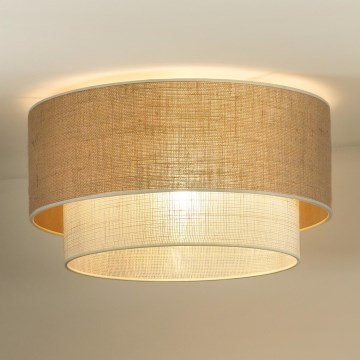 Duolla - Потолочный светильник YUTE BOHO 3xE27/15W/230V диаметр 60 см коричневый/кремовый