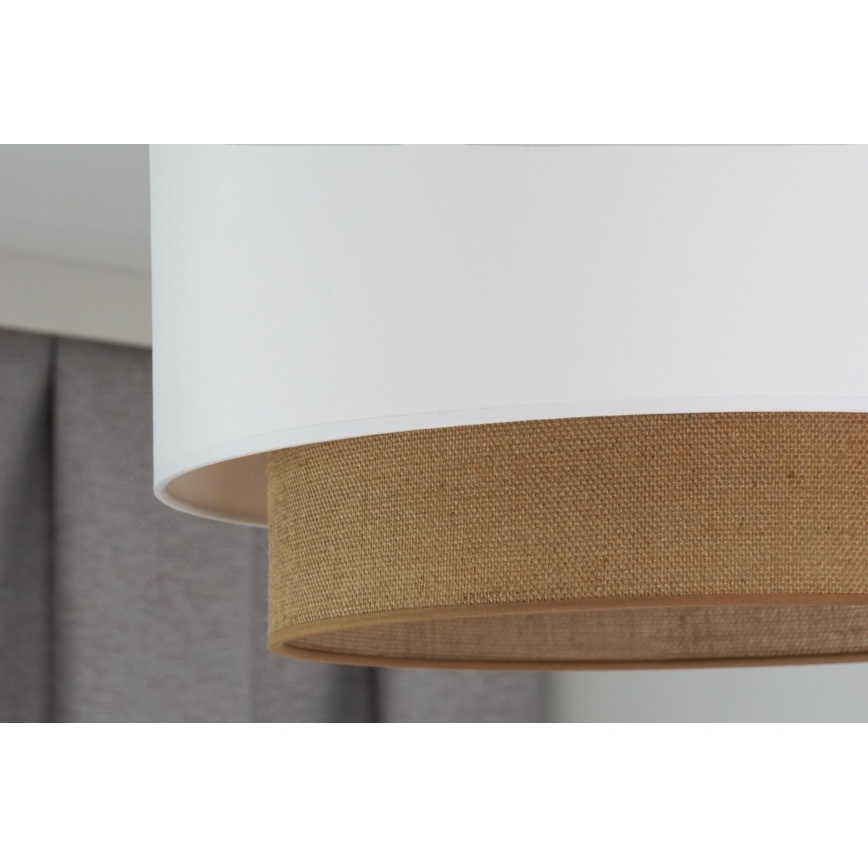 Duolla - Припотолочная люстра  BOHO 1xE27/15W/230V диаметр 45 см белый/коричневый