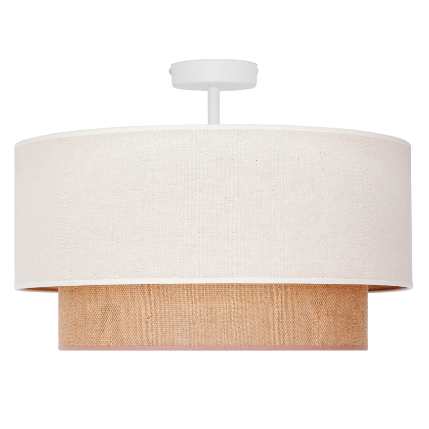 Duolla - Припотолочная люстра BOHO 1xE27/15W/230V диаметр 45 см кремовый/коричневый
