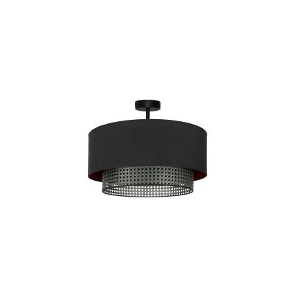 Duolla - Припотолочная люстра BOHO RATTAN 1xE27/15W/230V диаметр 45 см черный