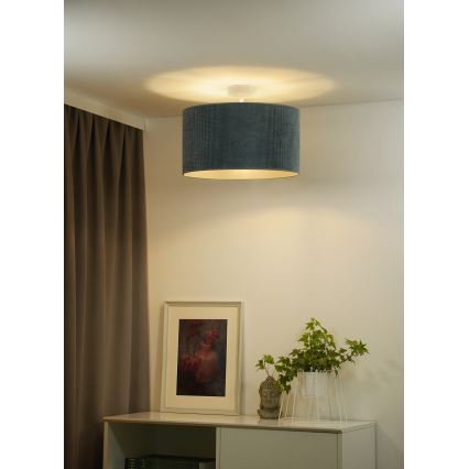 Duolla - Припотолочная люстра CORDUROY 1xE27/15W/230V диаметр 40 см светло-синий