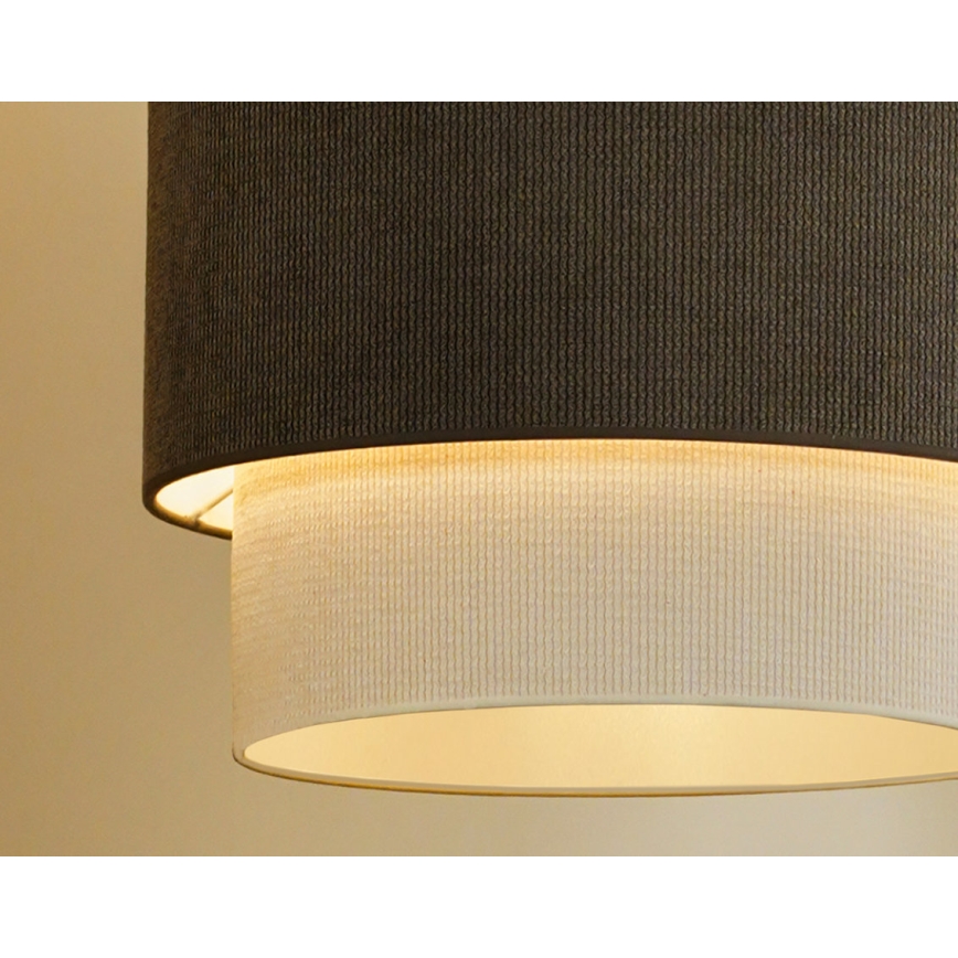 Duolla - Припотолочная люстра CORDUROY 1xE27/15W/230V диаметр 40 см коричневый/кремовый