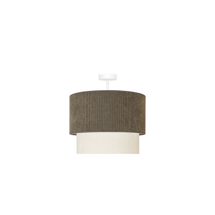 Duolla - Припотолочная люстра CORDUROY 1xE27/15W/230V диаметр 40 см коричневый/кремовый