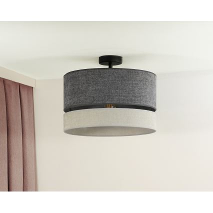 Duolla - Припотолочная люстра DOUBLE 1xE27/15W/230V диаметр 40 см серый