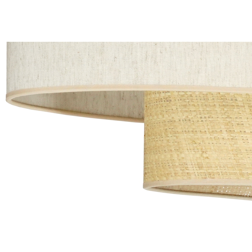 Duolla - Припотолочная люстра DOUBLE OVAL NATURE 2xE27/15W/230V кремовый/бежевый