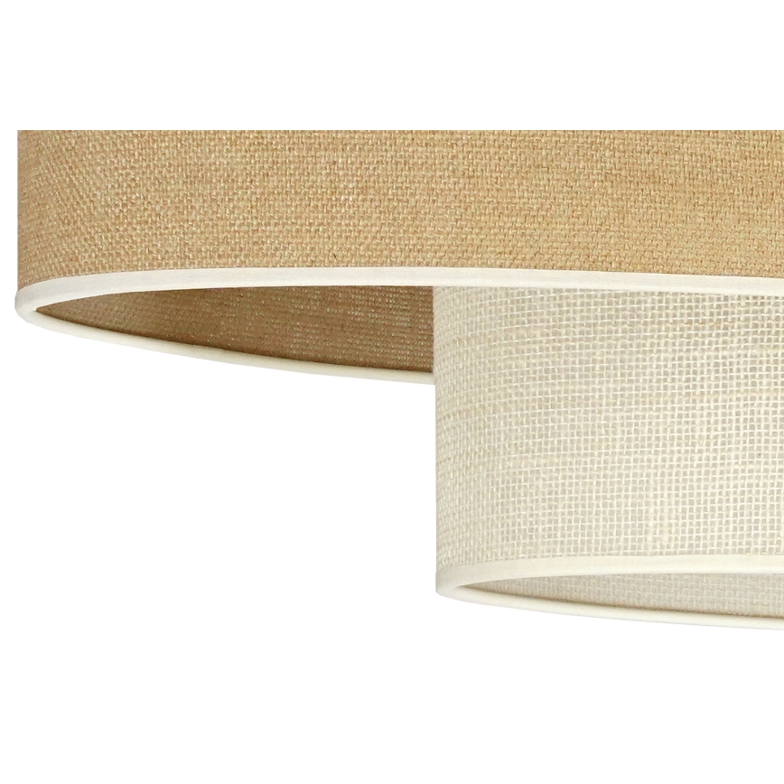 Duolla - Припотолочная люстра DOUBLE OVAL YUTE 2xE27/15W/230V коричневый/кремовый