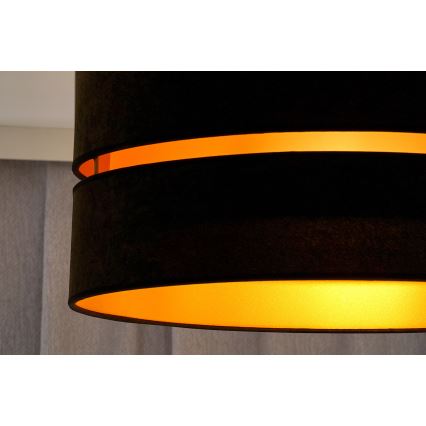 Duolla - Припотолочная люстра DUO 1xE27/15W/230V диаметр 40 см черный/золотистый