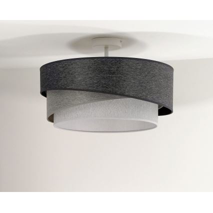 Duolla - Припотолочная люстра KOBO 1xE27/15W/230V диаметр 45 см серый/белый