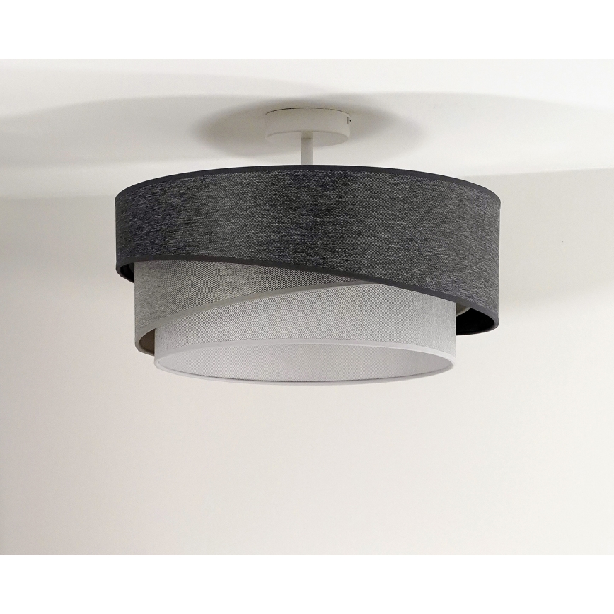 Duolla - Припотолочная люстра KOBO 1xE27/15W/230V диаметр 45 см серый/белый