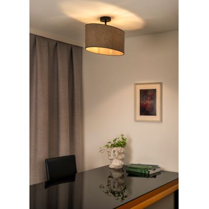 Duolla - Припотолочная люстра OVAL 1xE27/15W/230V коричневый