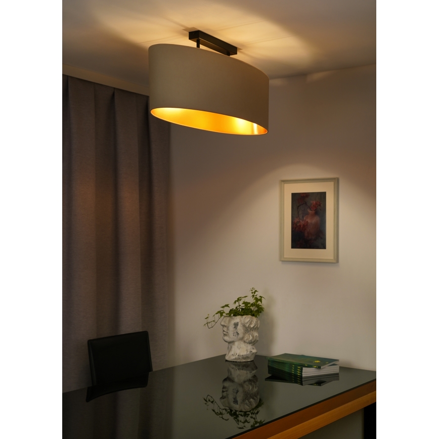 Duolla - Припотолочная люстра OVAL VEGAN 2xE27/15W/230V кремовый