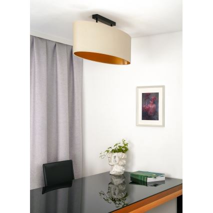 Duolla - Припотолочная люстра OVAL VEGAN 2xE27/15W/230V кремовый