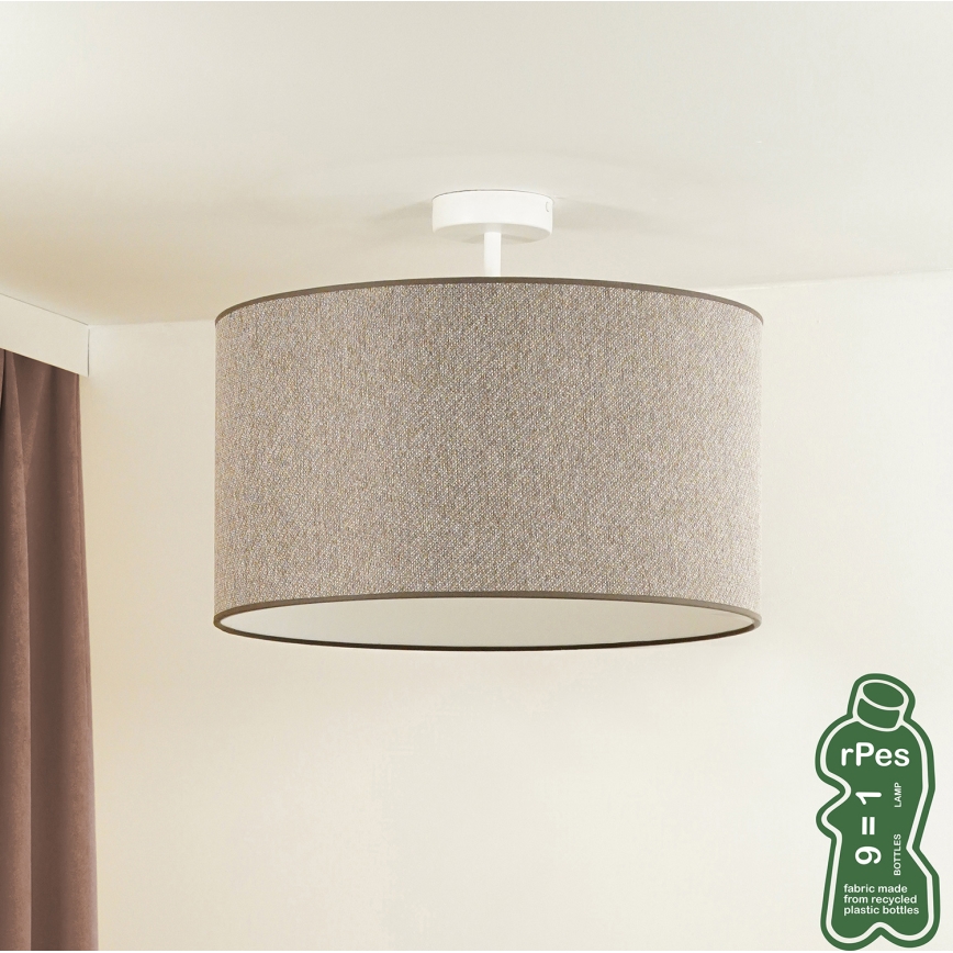 Duolla - Припотолочная люстра ROLLER ECO RECYCLING 1xE27/15W/230V диаметр 45 см коричневый