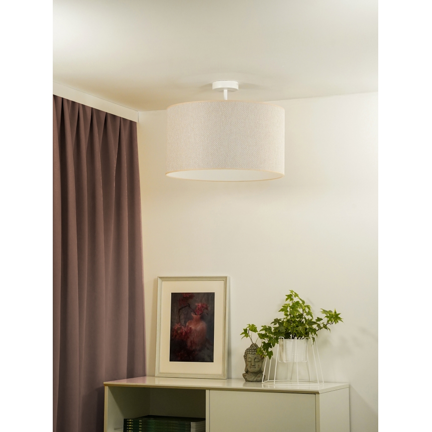 Duolla - Припотолочная люстра ROLLER ECO RECYCLING 1xE27/15W/230V диаметр 45 см кремовый