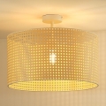 Duolla - Припотолочная люстра ROLLER RATTAN 1xE27/15W/230V диаметр 45 см бежевый