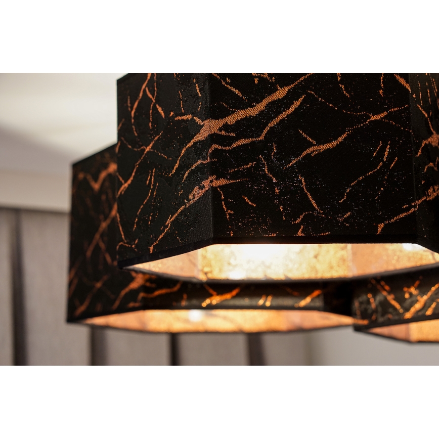 Duolla - Припотолочная люстра ROLLER TRIO HEX 3xE27/15W/230V черный/медный