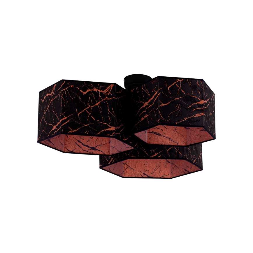 Duolla - Припотолочная люстра ROLLER TRIO HEX 3xE27/15W/230V черный/медный