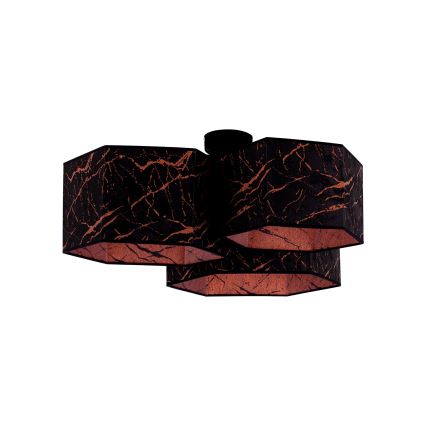 Duolla - Припотолочная люстра ROLLER TRIO HEX 3xE27/15W/230V черный/медный