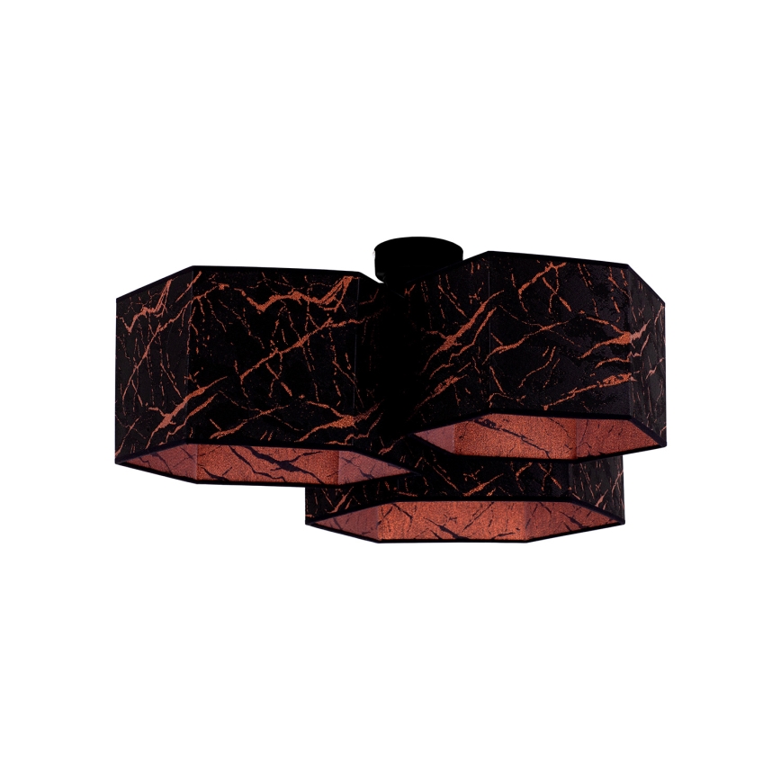 Duolla - Припотолочная люстра ROLLER TRIO HEX 3xE27/15W/230V черный/медный