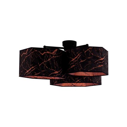 Duolla - Припотолочная люстра ROLLER TRIO HEX 3xE27/15W/230V черный/медный