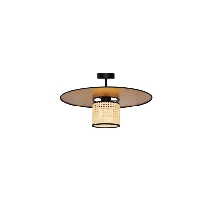 Duolla - Припотолочная люстра TOKYO RATTAN 1xE27/15W/230V диаметр 50 см золотистый/ротанг