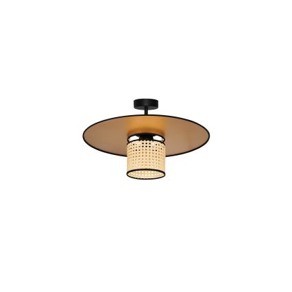 Duolla - Припотолочная люстра TOKYO RATTAN 1xE27/15W/230V диаметр 50 см золотистый/ротанг