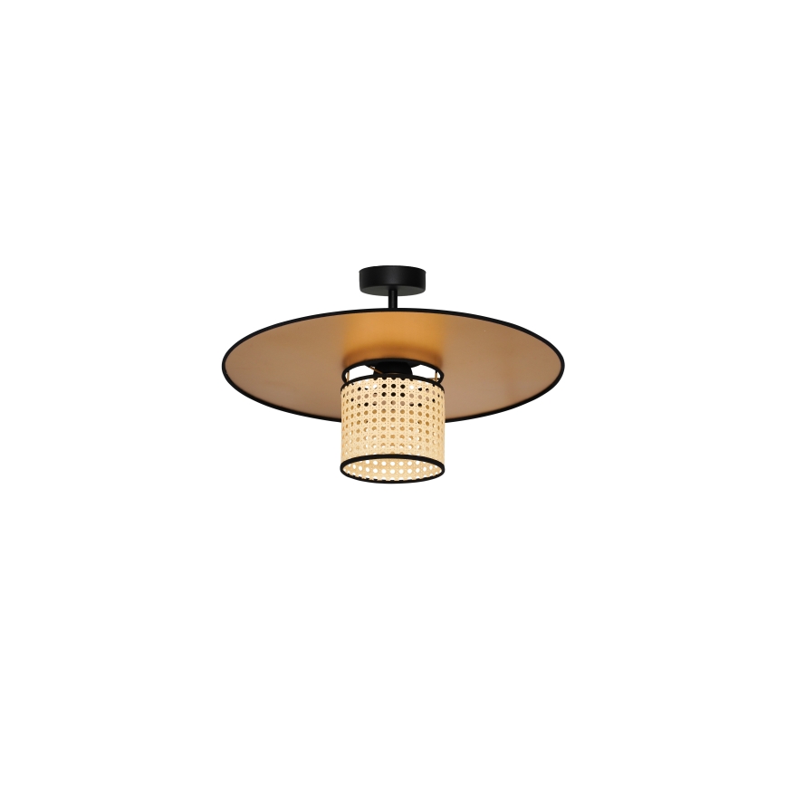 Duolla - Припотолочная люстра TOKYO RATTAN 1xE27/15W/230V диаметр 50 см золотистый/ротанг