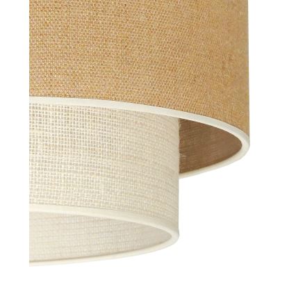 Duolla - Припотолочная люстра YUTE BOHO 3xE27/15W/230V диаметр 60 см коричневый/кремовый