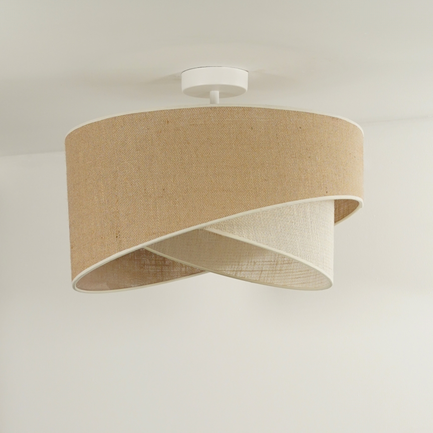Duolla - Припотолочная люстра YUTE CELLO 1xE27/15W/230V диаметр 45 см коричневый/серый