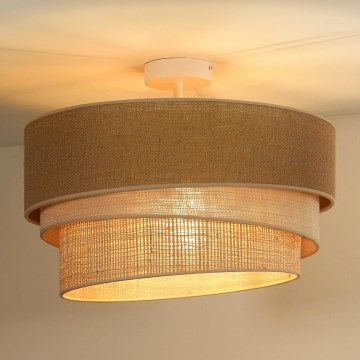Duolla - Припотолочная люстра YUTE TRIO 1xE27/15W/230V диаметр 45 см коричневый/серый/бежевый