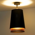 Duolla - Припотолочная люстра BELL SHINY 1xE27/15W/230V диаметр 25 см черный/медный